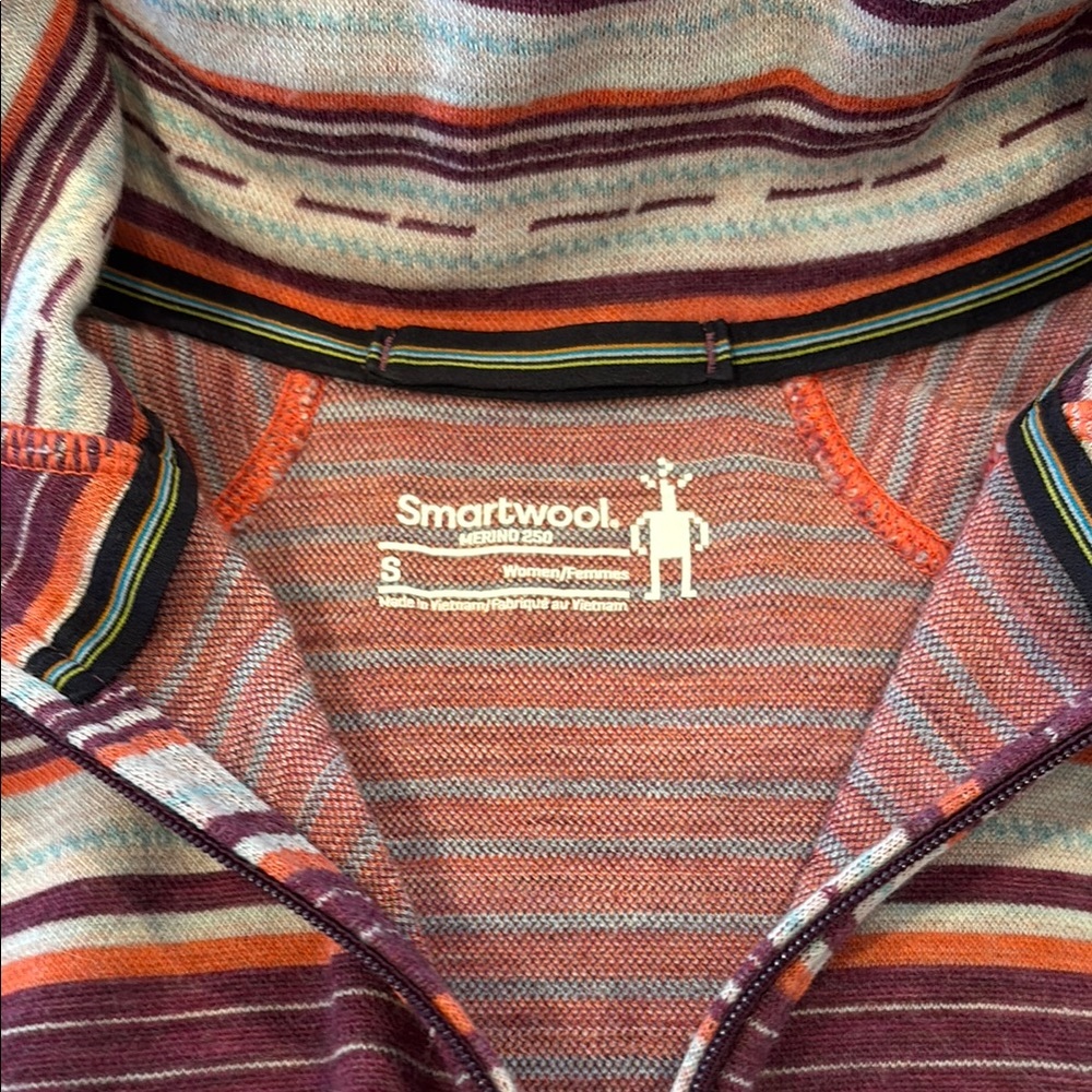 Smartwool Striped Quarter-Zip Pullover - Picture 2 of 3